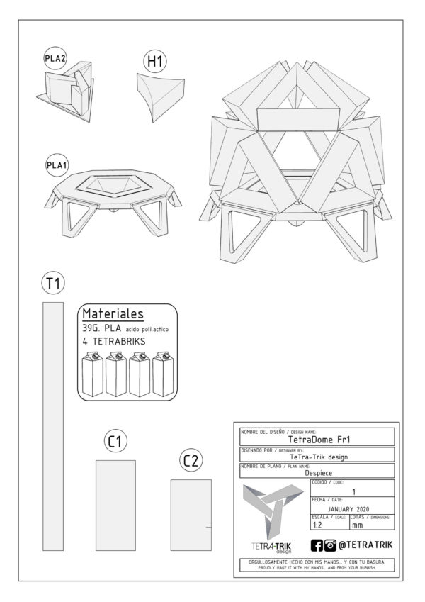 TeTraDome Fr1 formato tetraORIGAMI