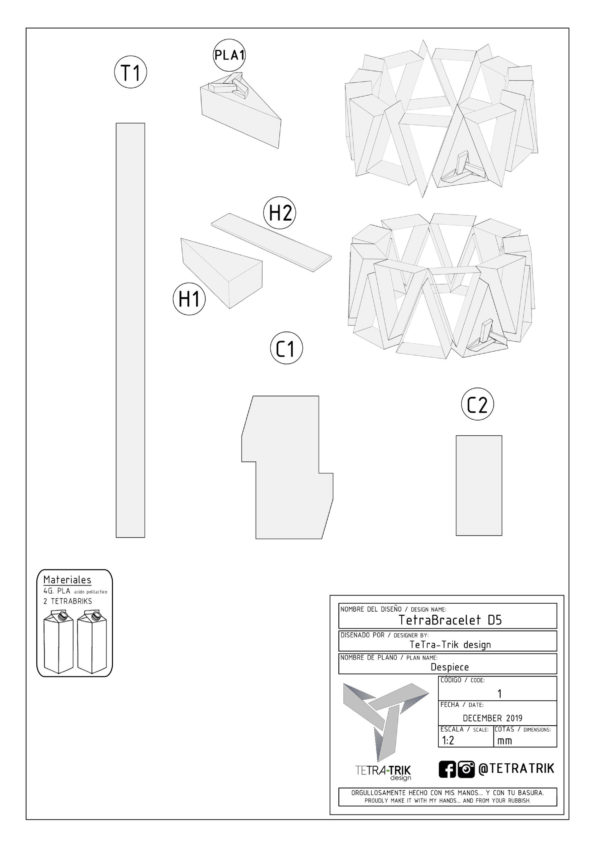 TeTraBracelet D5 formato tetraPUZZLE - Imagen 2